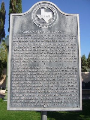 Captain Henry Skillman TX Historical Marker